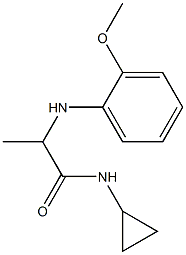 N-cyclopropyl-2-[(2-methoxyphenyl)amino]propanamide Struktur