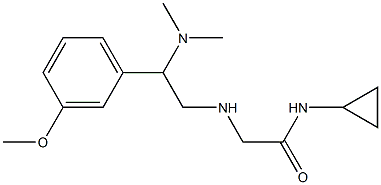 N-cyclopropyl-2-{[2-(dimethylamino)-2-(3-methoxyphenyl)ethyl]amino}acetamide Struktur