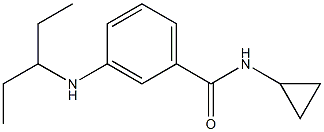 N-cyclopropyl-3-(pentan-3-ylamino)benzamide Struktur