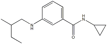 N-cyclopropyl-3-[(2-methylbutyl)amino]benzamide Struktur