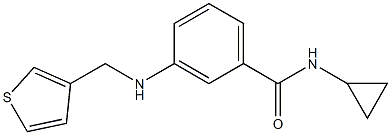 N-cyclopropyl-3-[(thiophen-3-ylmethyl)amino]benzamide Struktur