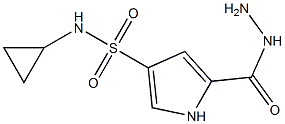 N-cyclopropyl-5-(hydrazinocarbonyl)-1H-pyrrole-3-sulfonamide Struktur