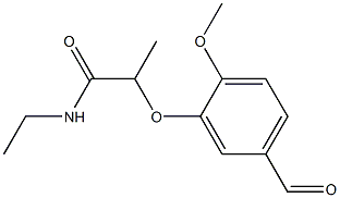 N-ethyl-2-(5-formyl-2-methoxyphenoxy)propanamide Struktur