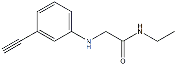 N-ethyl-2-[(3-ethynylphenyl)amino]acetamide Struktur