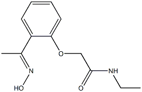 N-ethyl-2-{2-[(1E)-N-hydroxyethanimidoyl]phenoxy}acetamide Struktur