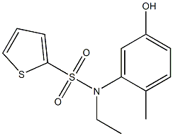 N-ethyl-N-(5-hydroxy-2-methylphenyl)thiophene-2-sulfonamide Struktur