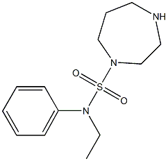 N-ethyl-N-phenyl-1,4-diazepane-1-sulfonamide Struktur