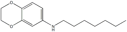 N-heptyl-2,3-dihydro-1,4-benzodioxin-6-amine Struktur