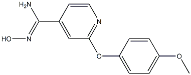 N'-hydroxy-2-(4-methoxyphenoxy)pyridine-4-carboximidamide Struktur