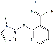 N'-hydroxy-2-[(1-methyl-1H-imidazol-2-yl)sulfanyl]pyridine-3-carboximidamide Struktur