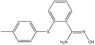 N'-hydroxy-2-[(4-methylphenyl)sulfanyl]benzene-1-carboximidamide Struktur