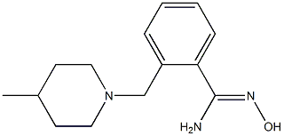 N'-hydroxy-2-[(4-methylpiperidin-1-yl)methyl]benzenecarboximidamide Struktur