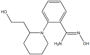 N'-hydroxy-2-[2-(2-hydroxyethyl)piperidin-1-yl]benzene-1-carboximidamide Struktur