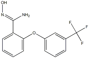 N'-hydroxy-2-[3-(trifluoromethyl)phenoxy]benzene-1-carboximidamide Struktur