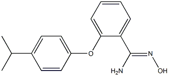 N'-hydroxy-2-[4-(propan-2-yl)phenoxy]benzene-1-carboximidamide Struktur