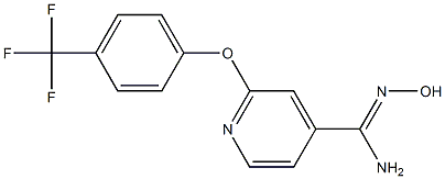 N'-hydroxy-2-[4-(trifluoromethyl)phenoxy]pyridine-4-carboximidamide Struktur