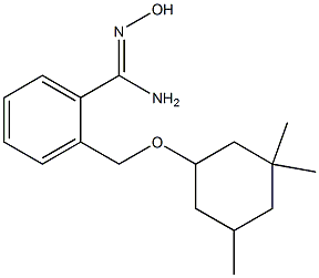 N'-hydroxy-2-{[(3,3,5-trimethylcyclohexyl)oxy]methyl}benzene-1-carboximidamide Struktur