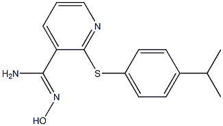 N'-hydroxy-2-{[4-(propan-2-yl)phenyl]sulfanyl}pyridine-3-carboximidamide Struktur