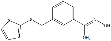 N'-hydroxy-3-[(thiophen-2-ylsulfanyl)methyl]benzene-1-carboximidamide Struktur