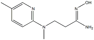 N'-hydroxy-3-[methyl(5-methylpyridin-2-yl)amino]propanimidamide Struktur