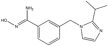 N'-hydroxy-3-{[2-(propan-2-yl)-1H-imidazol-1-yl]methyl}benzene-1-carboximidamide Struktur