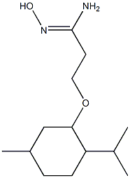 N'-hydroxy-3-{[5-methyl-2-(propan-2-yl)cyclohexyl]oxy}propanimidamide Struktur