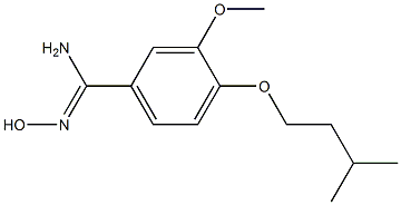 N'-hydroxy-3-methoxy-4-(3-methylbutoxy)benzenecarboximidamide Struktur