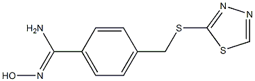 N'-hydroxy-4-[(1,3,4-thiadiazol-2-ylsulfanyl)methyl]benzene-1-carboximidamide Struktur