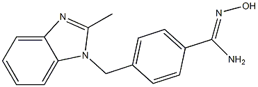 N'-hydroxy-4-[(2-methyl-1H-benzimidazol-1-yl)methyl]benzenecarboximidamide Struktur