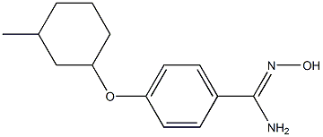 N'-hydroxy-4-[(3-methylcyclohexyl)oxy]benzene-1-carboximidamide Struktur