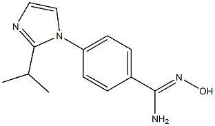 N'-hydroxy-4-[2-(propan-2-yl)-1H-imidazol-1-yl]benzene-1-carboximidamide Struktur