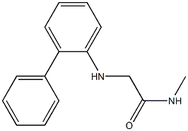 N-methyl-2-[(2-phenylphenyl)amino]acetamide Struktur