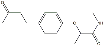 N-methyl-2-[4-(3-oxobutyl)phenoxy]propanamide Struktur