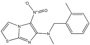 N-methyl-N-(2-methylbenzyl)-5-nitroimidazo[2,1-b][1,3]thiazol-6-amine Struktur