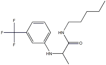 N-pentyl-2-{[3-(trifluoromethyl)phenyl]amino}propanamide Struktur