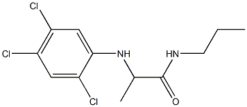 N-propyl-2-[(2,4,5-trichlorophenyl)amino]propanamide Struktur