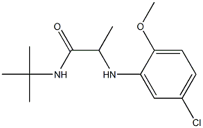 N-tert-butyl-2-[(5-chloro-2-methoxyphenyl)amino]propanamide Struktur