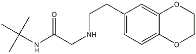 N-tert-butyl-2-{[2-(2,3-dihydro-1,4-benzodioxin-6-yl)ethyl]amino}acetamide Struktur