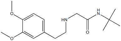 N-tert-butyl-2-{[2-(3,4-dimethoxyphenyl)ethyl]amino}acetamide Struktur