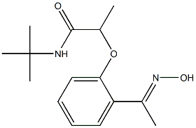 N-tert-butyl-2-{2-[1-(hydroxyimino)ethyl]phenoxy}propanamide Struktur