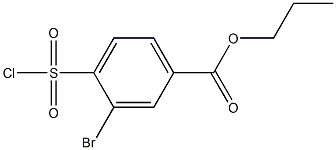 propyl 3-bromo-4-(chlorosulfonyl)benzoate Struktur