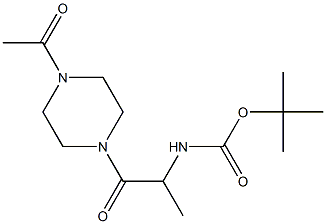 tert-butyl 2-(4-acetylpiperazin-1-yl)-1-methyl-2-oxoethylcarbamate Struktur