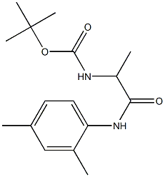 tert-butyl 2-[(2,4-dimethylphenyl)amino]-1-methyl-2-oxoethylcarbamate Struktur