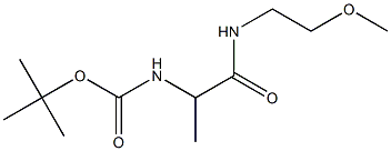 tert-butyl 2-[(2-methoxyethyl)amino]-1-methyl-2-oxoethylcarbamate Struktur