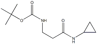 tert-butyl 3-(cyclopropylamino)-3-oxopropylcarbamate Struktur