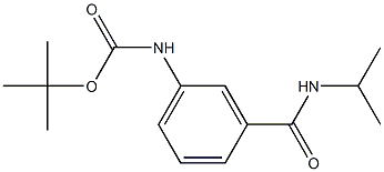 tert-butyl 3-[(isopropylamino)carbonyl]phenylcarbamate Struktur