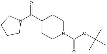 tert-butyl 4-(pyrrolidin-1-ylcarbonyl)piperidine-1-carboxylate Struktur