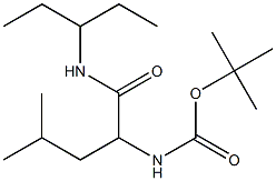 tert-butyl N-[3-methyl-1-(pentan-3-ylcarbamoyl)butyl]carbamate Struktur