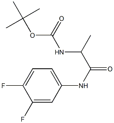 tert-butyl N-{1-[(3,4-difluorophenyl)carbamoyl]ethyl}carbamate Struktur