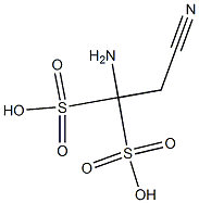 1-amino-2-cyano-ethane-1,1-disulfonic acid Struktur